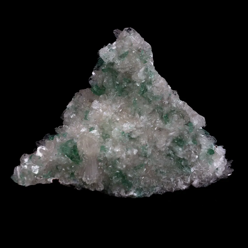 Green Apophyllite with Stilbite big Cluster Natural Mineral Specimen image