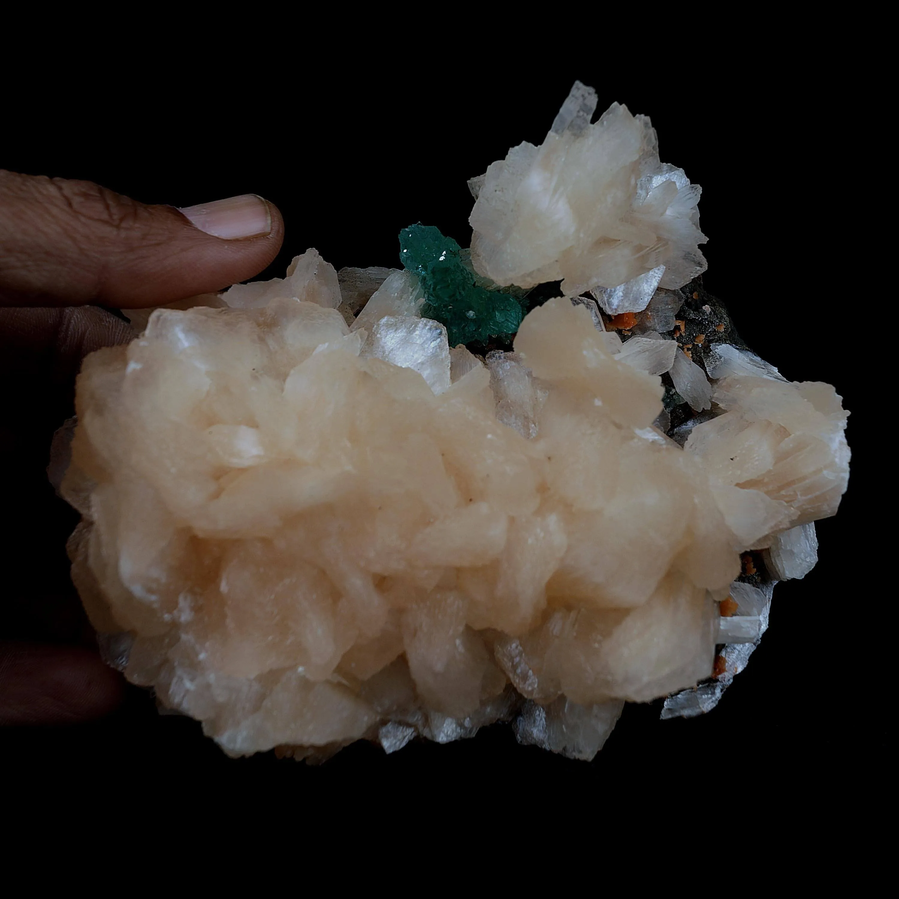 Green Apophyllite with Stilbite Cluster Natural Mineral Specimen - image 4