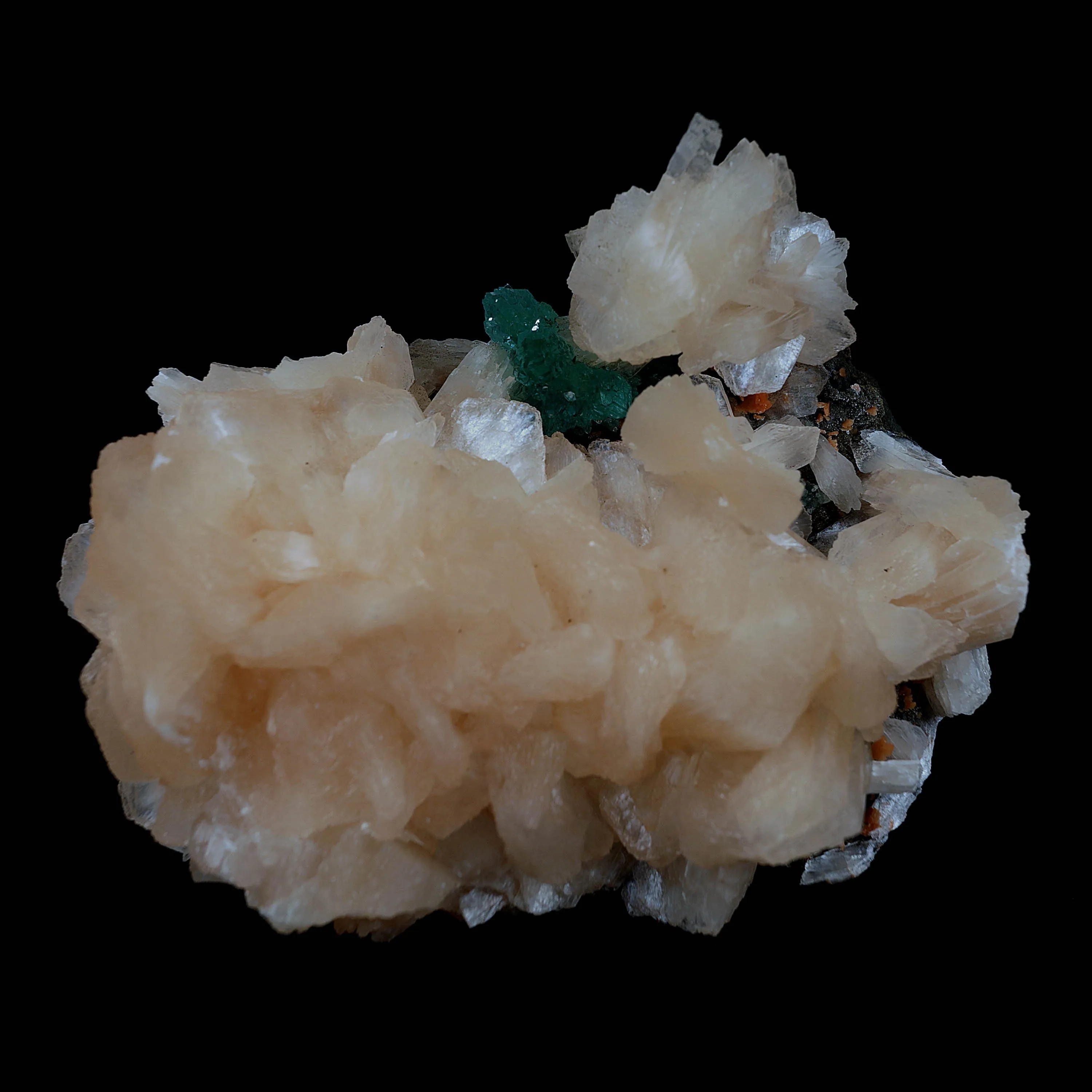 Green Apophyllite with Stilbite Cluster Natural Mineral Specimen - image 1
