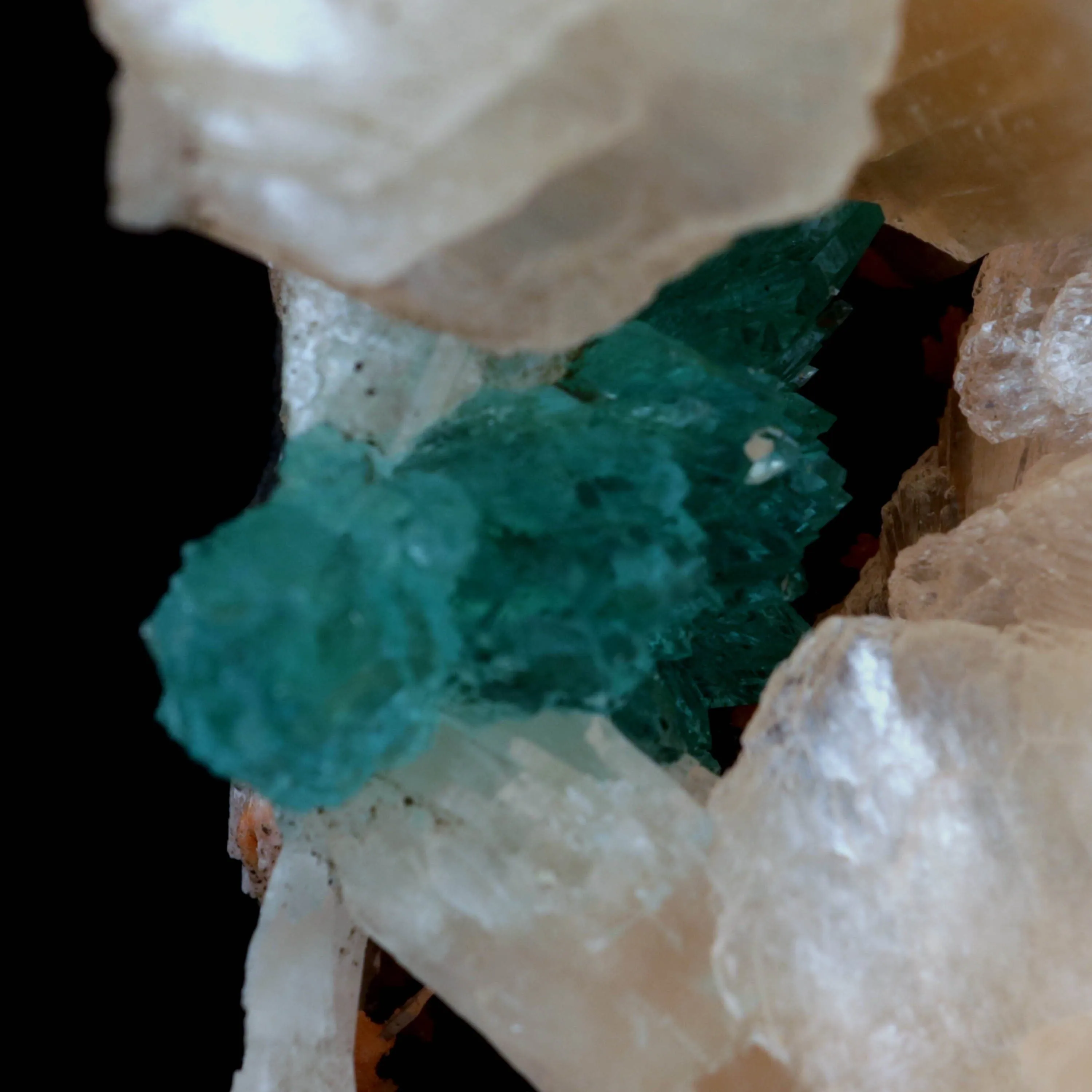 Green Apophyllite with Stilbite Cluster Natural Mineral Specimen - image 5