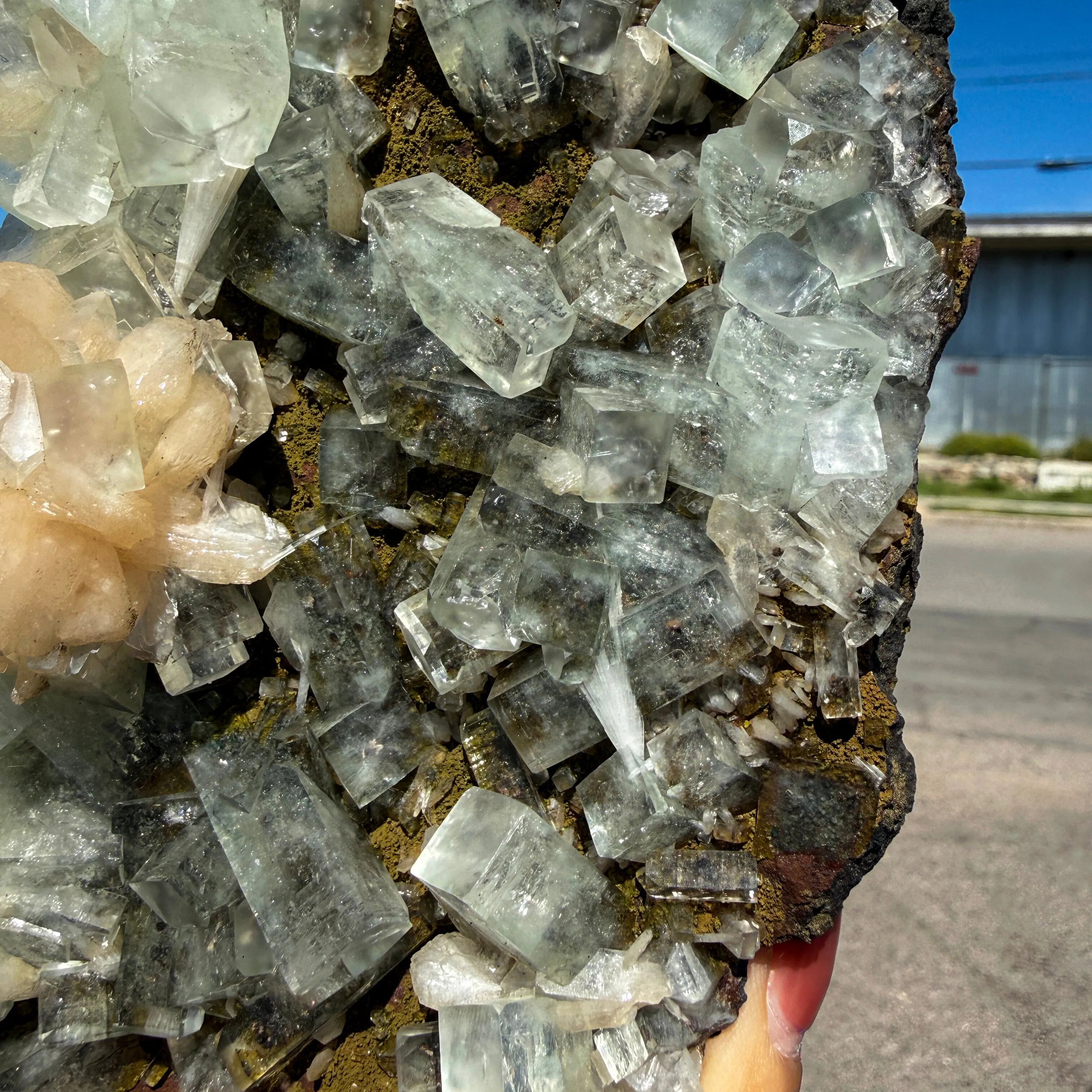 Green Apophyllite with Stilbite Crystal Cluster – Natural Indian Zeolite Mineral Specimen | Cubic Apophyllite Formation, Collector Display Piece - image 8