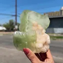 Green Apophyllite with Stilbite from Nashik Maharashtra India | Natural Zeolite Mineral Specimen - image 2
