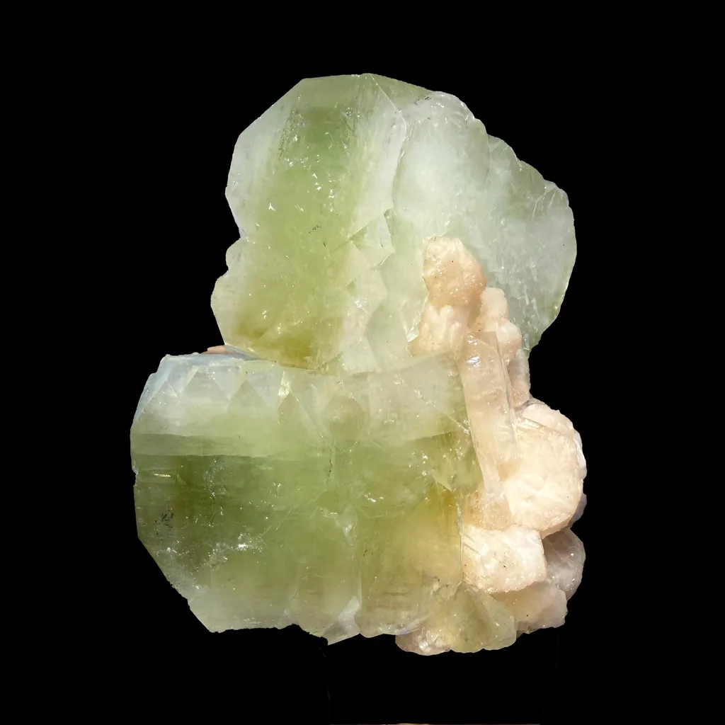 Green Apophyllite with Stilbite from Nashik Maharashtra India | Natural Zeolite Mineral Specimen - image 5