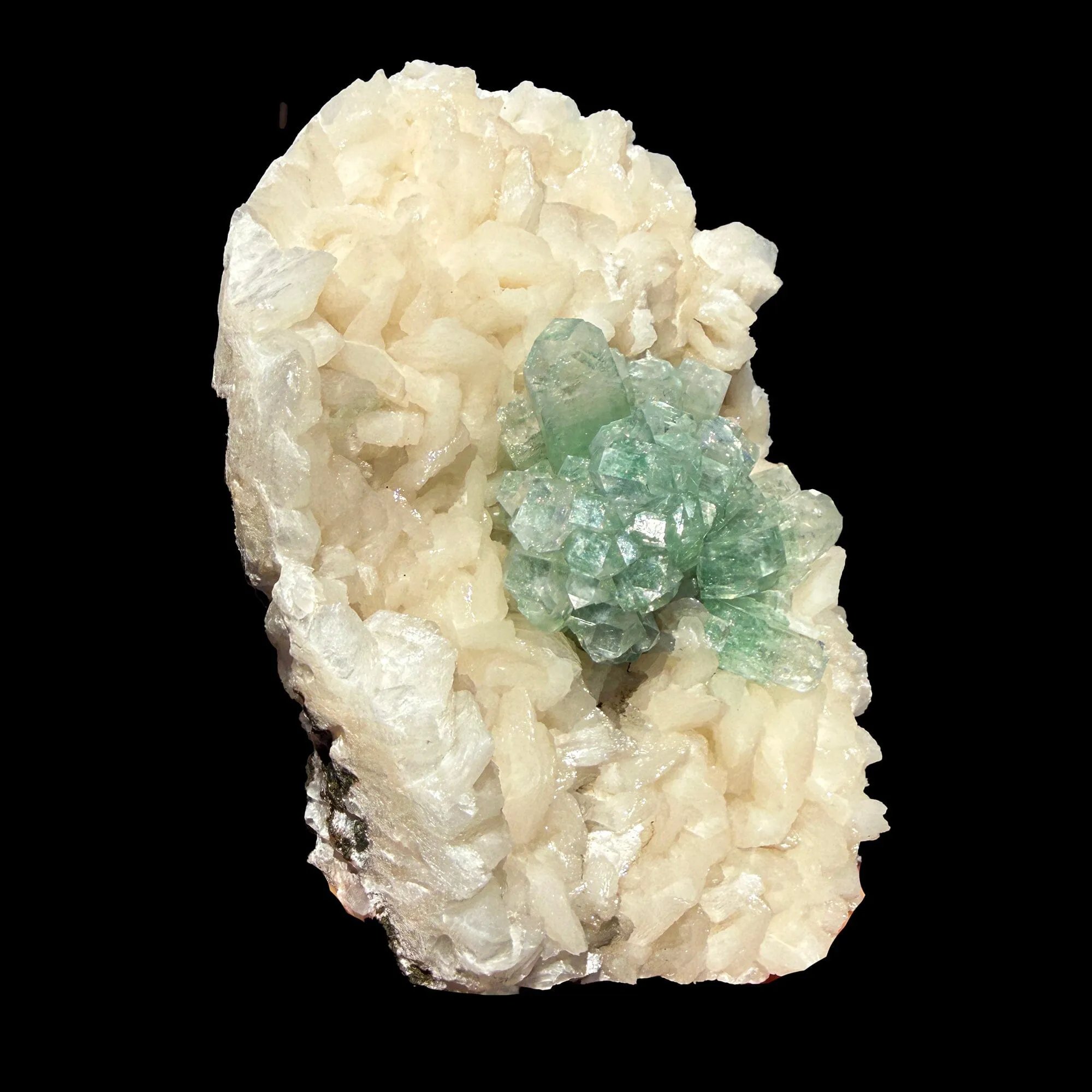 Green Apophyllite with Stilbite - Natural Crystal Cluster - image 2