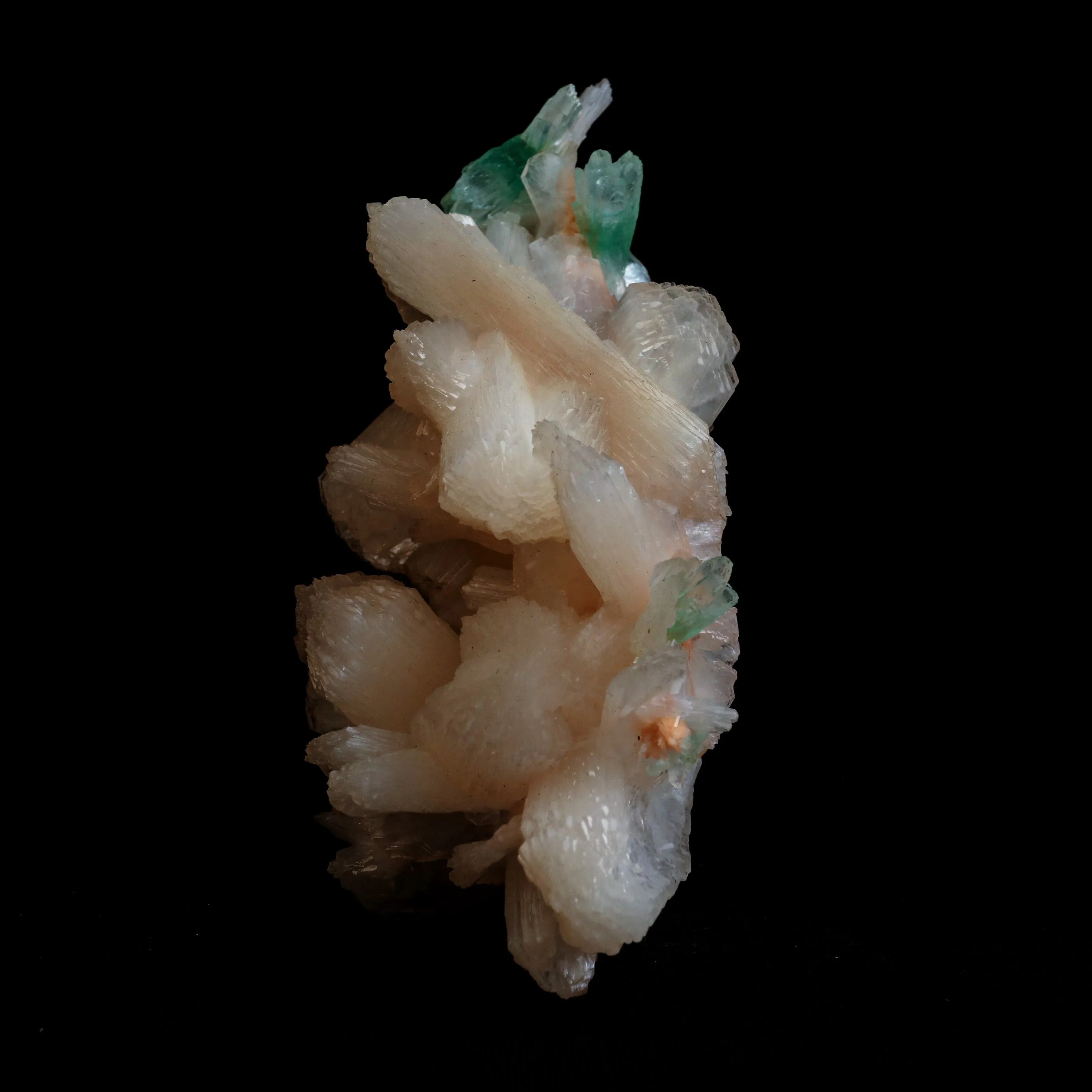 Green Apophyllite with Stilbite Natural Mineral Specimen - image 4