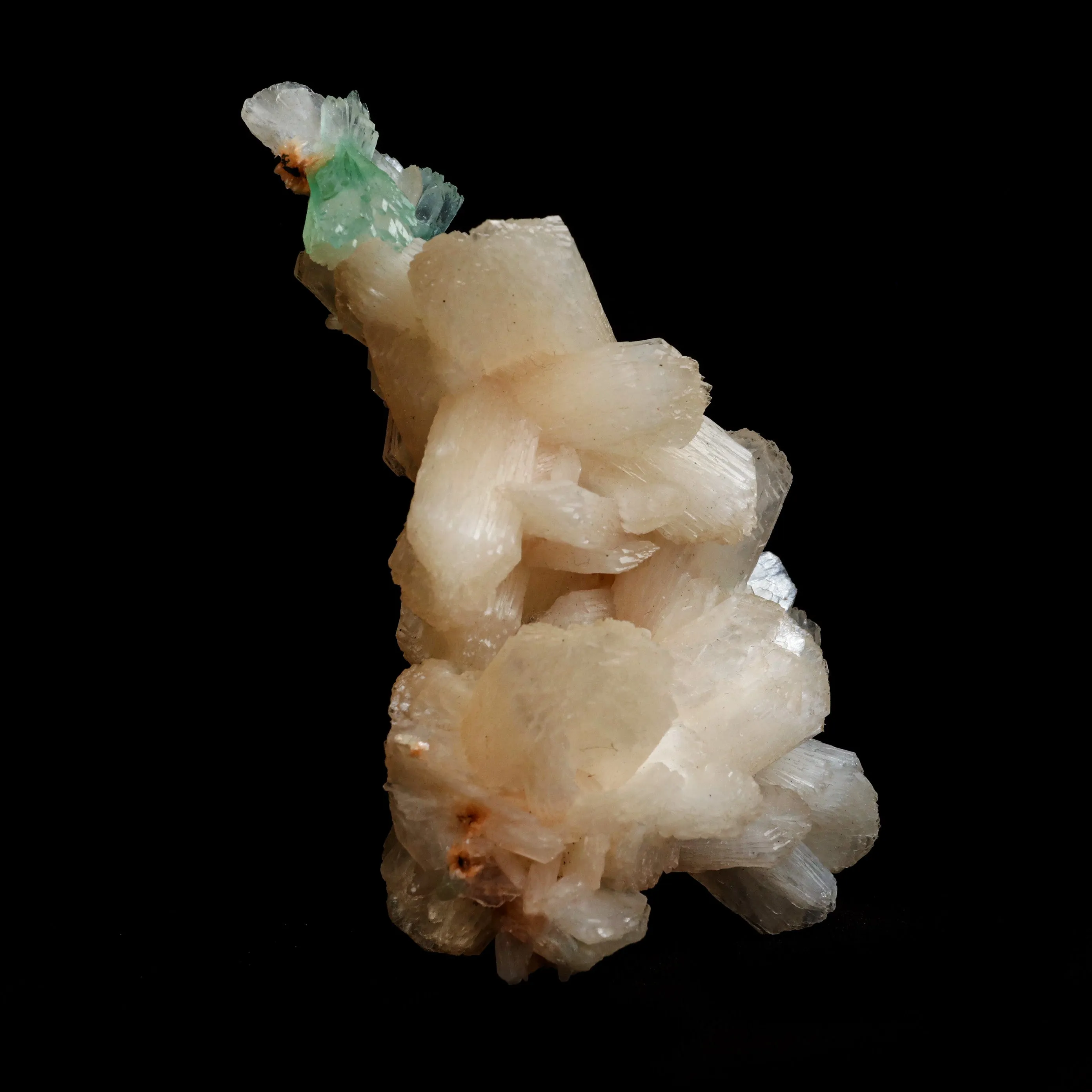 Green Apophyllite with Stilbite Natural Mineral Specimen - image 3