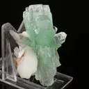 Green Apophyllite with Stilbite Natural Mineral Specimen - image 3