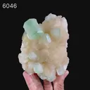 Green Apophyllite with Stilbite Natural Mineral Specimen - image 6