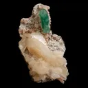 Green Apophyllite with Stilbite Natural Mineral Specimen - image 1