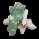 Green Apophyllite with Stilbite Natural Mineral Specimen - image 2