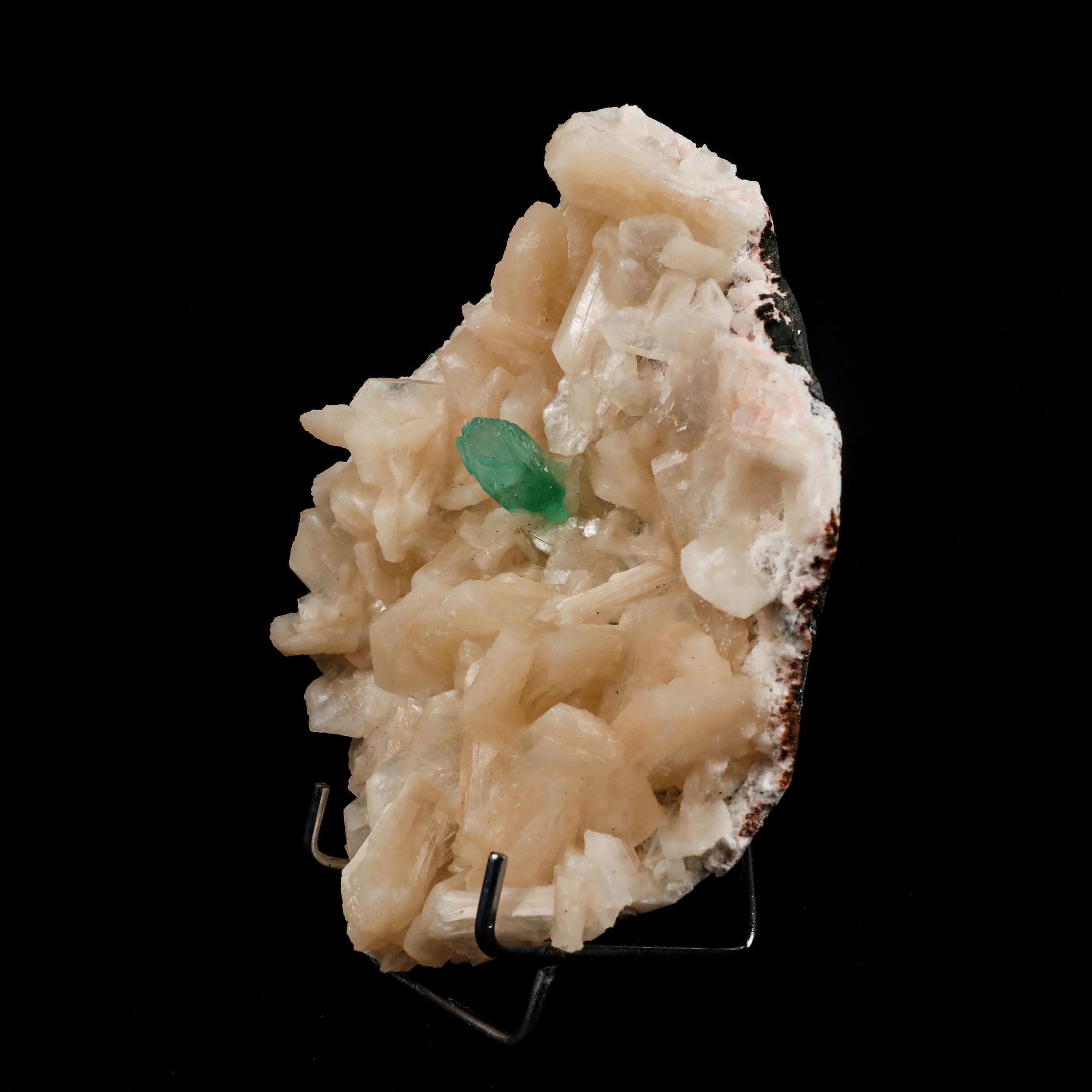 Green Apophyllite with Stilbite Natural Mineral Specimen - image 3
