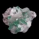 Green Apophyllite with Stilbite Natural Mineral Specimen - image 3