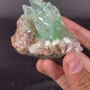 Green Apophyllite with Stilbite Natural Mineral Specimen - image 5
