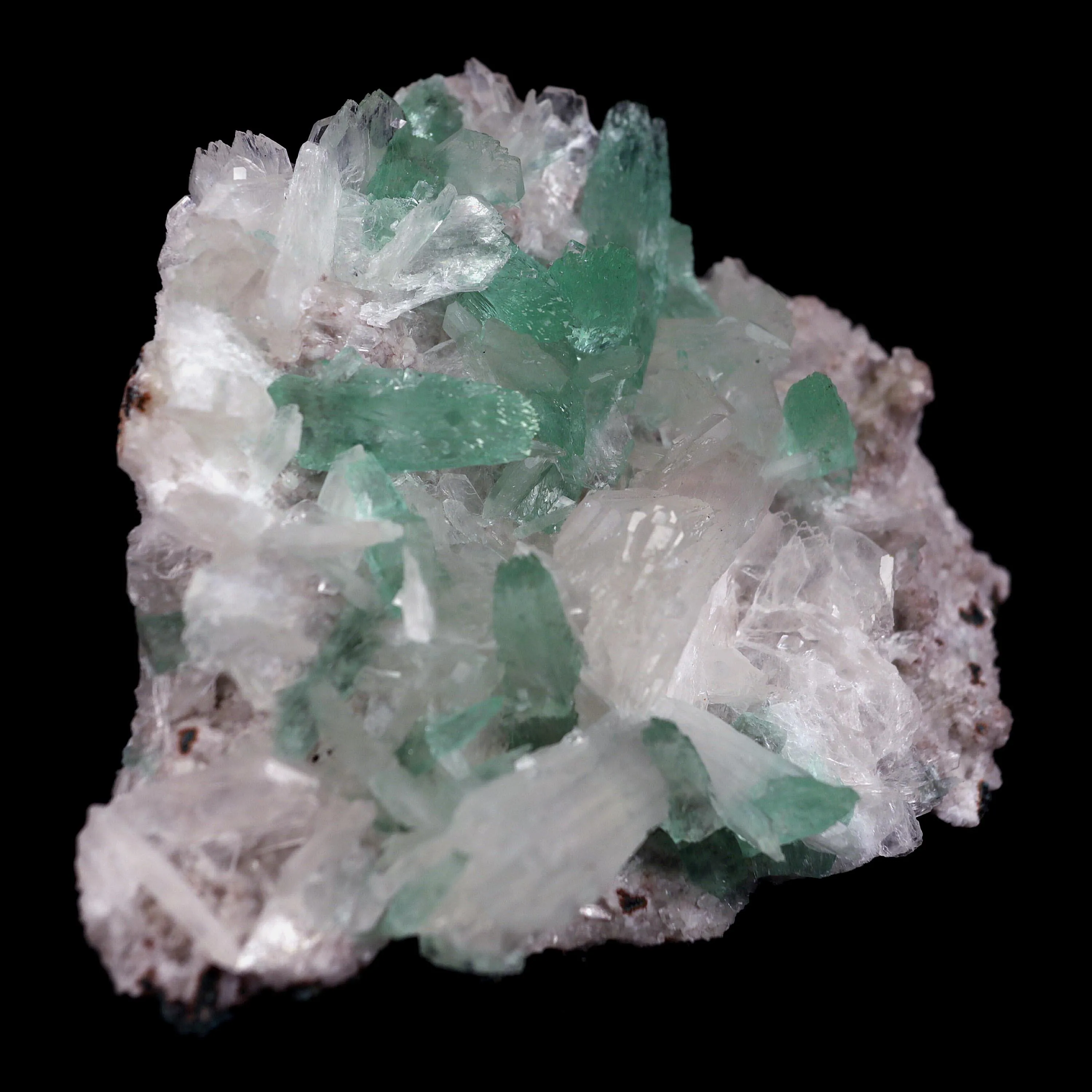 Green Apophyllite with Stilbite Natural Mineral Specimen - image 1