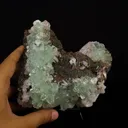 Green Apophyllite with Stilbite Natural Mineral Specimen - image 5