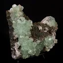 Green Apophyllite with Stilbite Natural Mineral Specimen - image 2