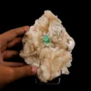 Green Apophyllite with Stilbite Natural Mineral Specimen - image 4