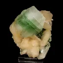 Green Apophyllite with Stilbite Natural Mineral Specimen - image 1