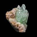 Green Apophyllite with Stilbite Natural Mineral Specimen - image 2
