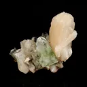 Green Apophyllite with Stilbite Natural Mineral Specimen - image 4