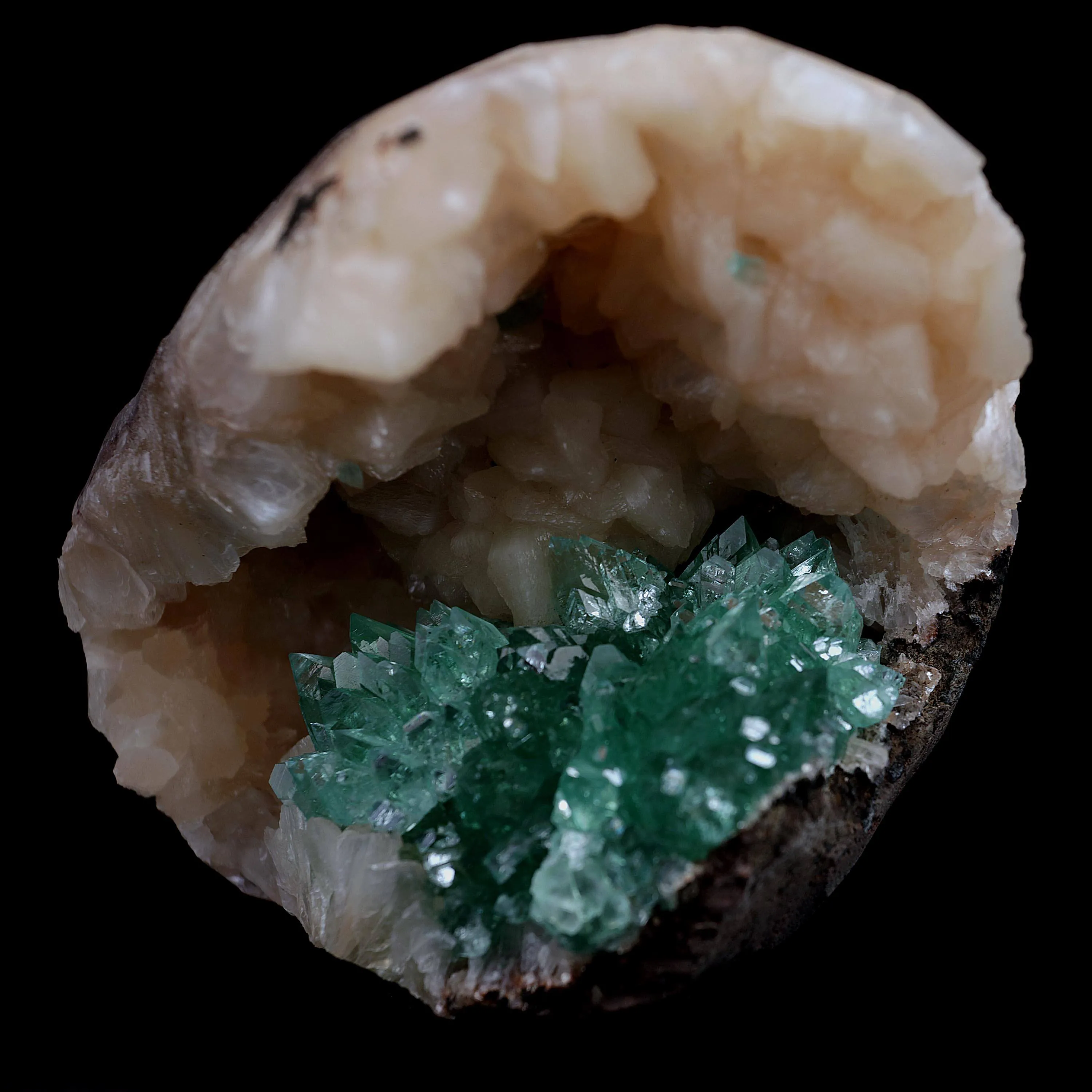 Green Apophyllite with Stilbite Natural Mineral Specimen - image 3