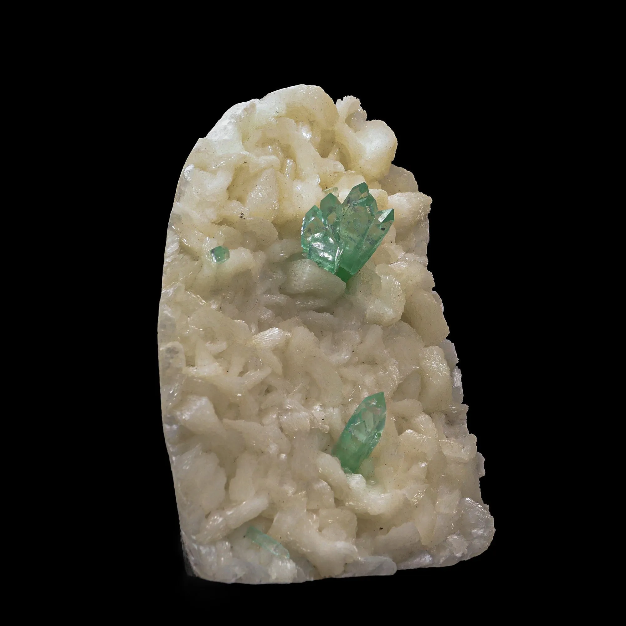 Green Apophyllite with Stilbite Natural Mineral Specimen - image 2