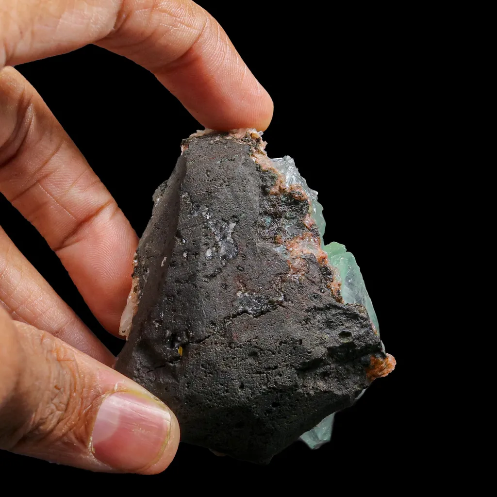 Green Apophyllite with Stilbite Natural Mineral Specimen - image 5