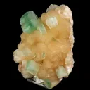 Green Apophyllite with Stilbite Natural Mineral Specimen - image 2