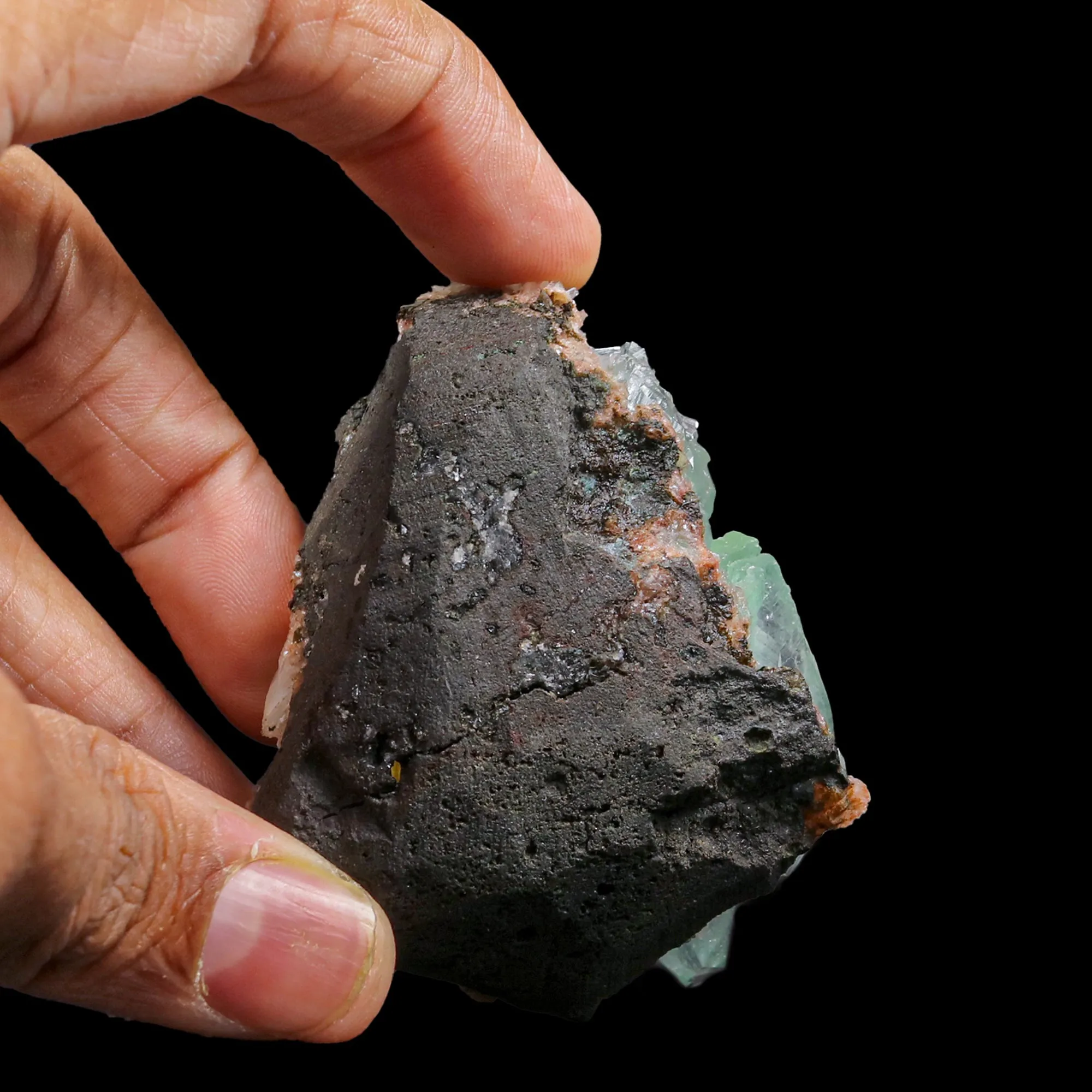 Green Apophyllite with Stilbite Natural Mineral Specimen - image 6