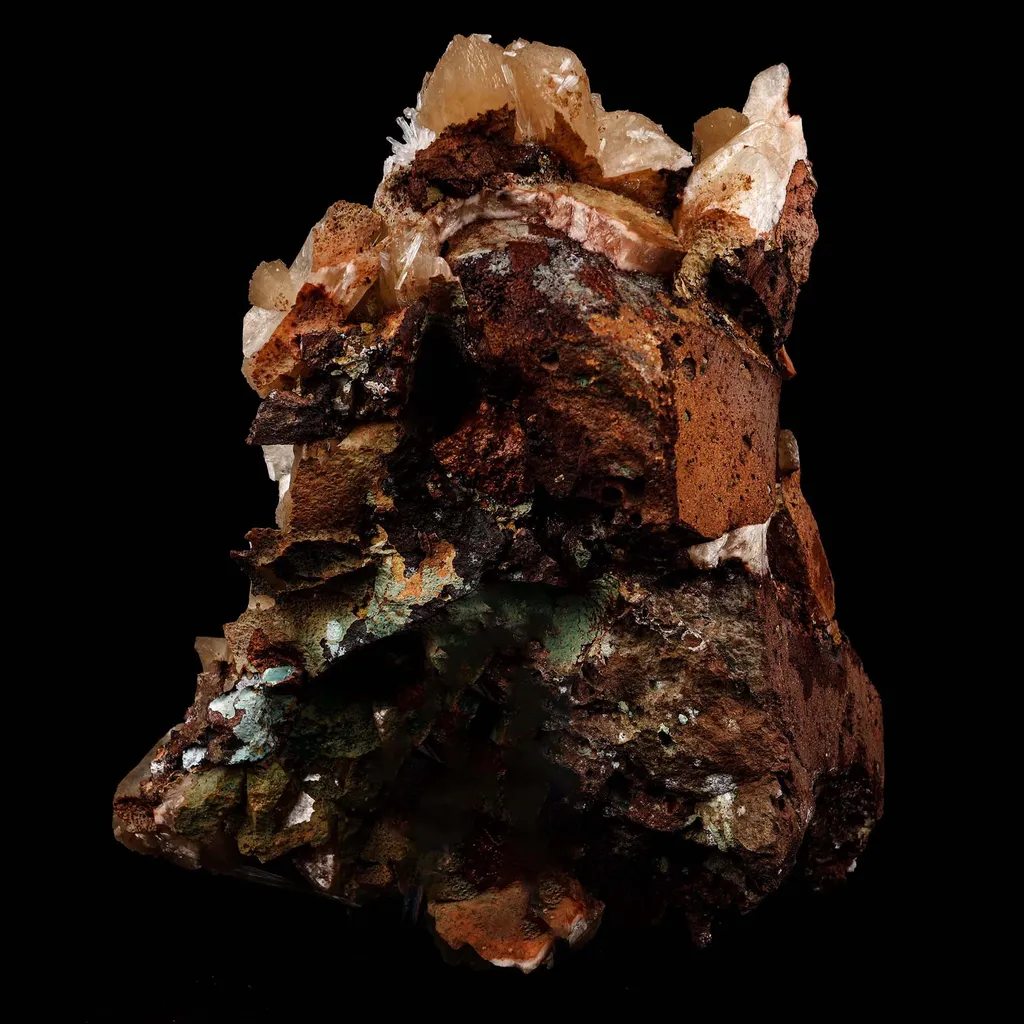 Green Apophyllite with Stilbite Natural Mineral Specimen - image 4
