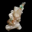 Green Apophyllite with Stilbite Natural Mineral Specimen - image 2