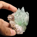 Green Apophyllite with Stilbite Natural Mineral Specimen - image 4