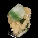 Green Apophyllite with Stilbite Natural Mineral Specimen - image 2
