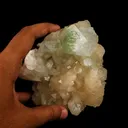 Green Apophyllite with Stilbite Natural Mineral Specimen - image 4