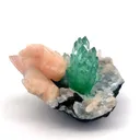 Green Apophyllite with Stilbite Natural Mineral Specimen USA - image 2