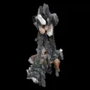 Green Apophyllite with Stilbite on Chalcedony Stalactite Natural Mineral Specimen - image 5