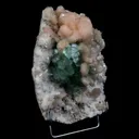 Green Apophyllite with Stilbite On Cluster Natural Mineral Specimen - image 2