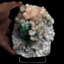 Green Apophyllite with Stilbite On Cluster Natural Mineral Specimen - image 4