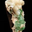 Green Apophyllite with Stilbite on Heulandite Natural Minerals Specimen - image 5
