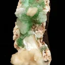 Green Apophyllite with Stilbite on Heulandite Natural Minerals Specimen - image 2