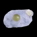 Green Botryoidal Fluorite with Calcite on Quartz Matrix –  Freestanding Natural Mineral Specimen from Nashik - image 3