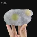 Green Botryoidal Fluorite with Calcite on Quartz Matrix –  Freestanding Natural Mineral Specimen from Nashik - image 2