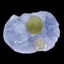 Green Botryoidal Fluorite with Calcite on Quartz Matrix –  Freestanding Natural Mineral Specimen from Nashik - image 3