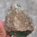 Green Calcite and Back Side Black Calcite - image 4