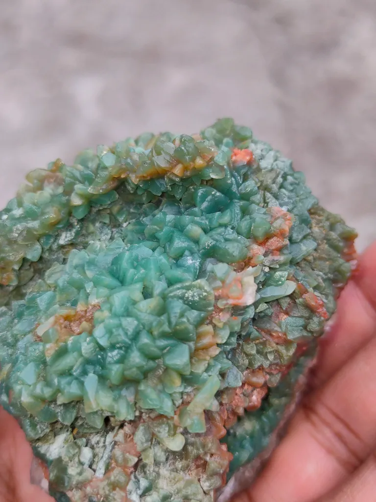 Green Calcite and Back Side Black Calcite - image 6