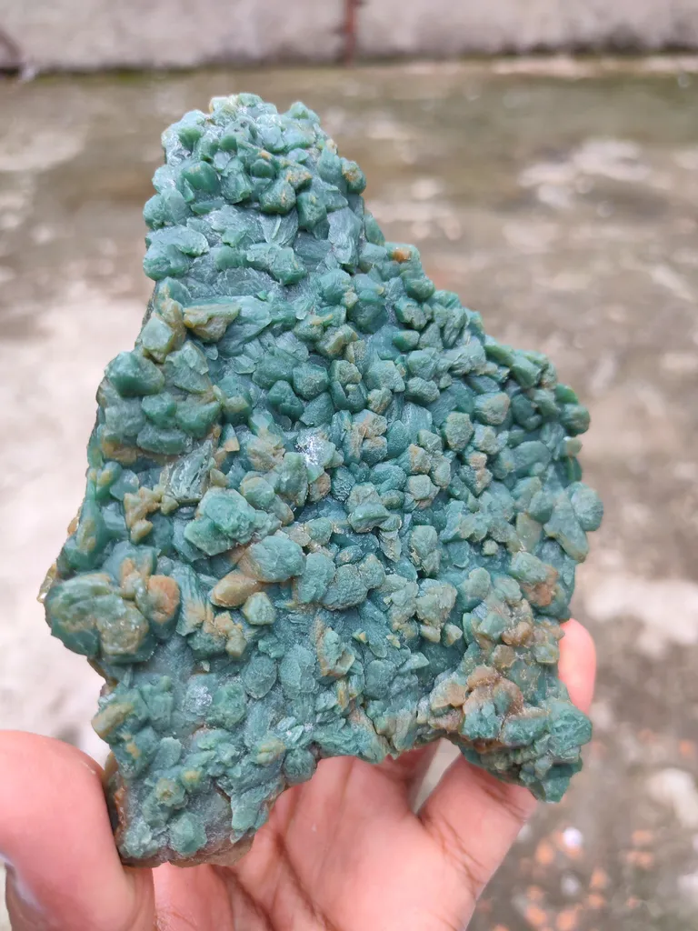Green Calcite and Back Side Black Calcite - image 8