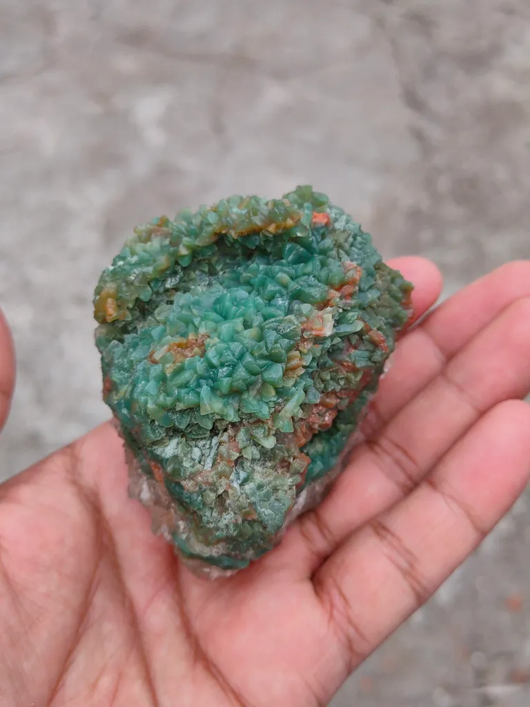 Green Calcite and Back Side Black Calcite - image 3