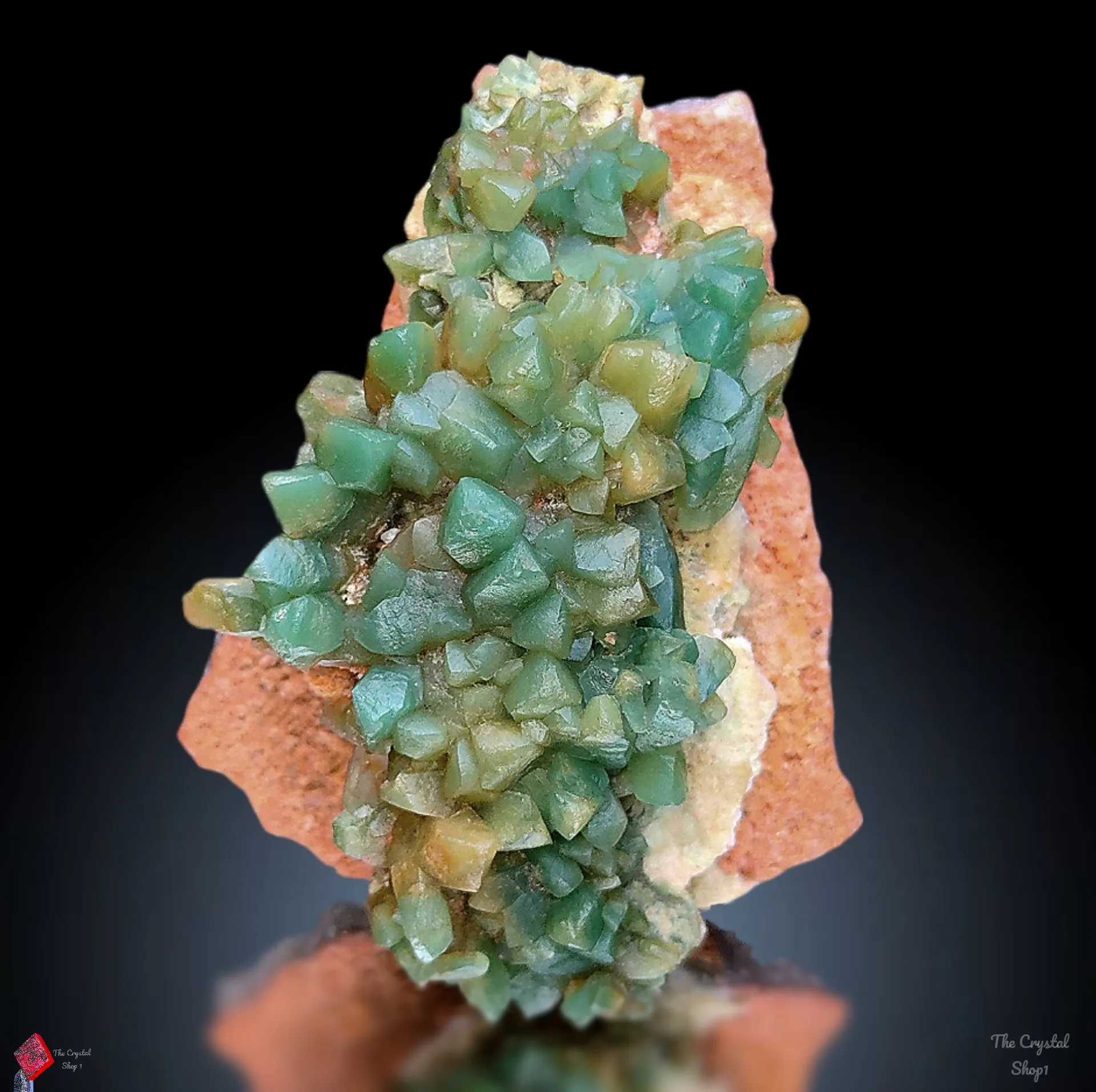 Green Calcite back side black Calcite - image 1