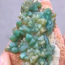 Green Calcite back side black Calcite - image 6