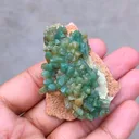 Green Calcite back side black Calcite - image 7